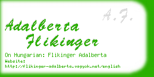 adalberta flikinger business card